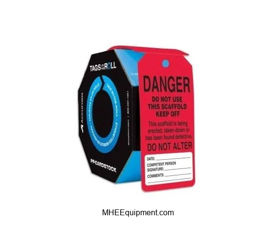 Tags By-The-Roll Scaffold Safety Tags