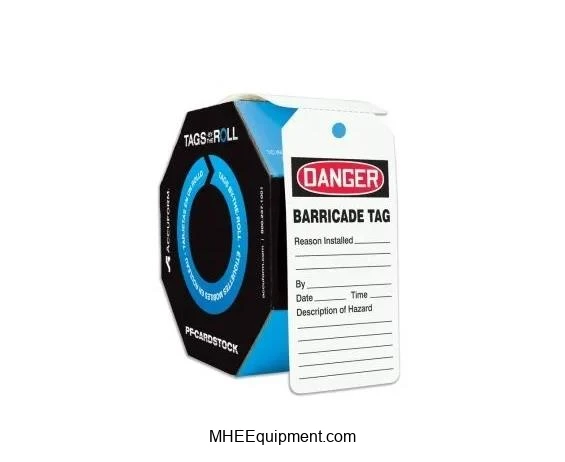 Tags By-The-Roll Barricade Safety Tags