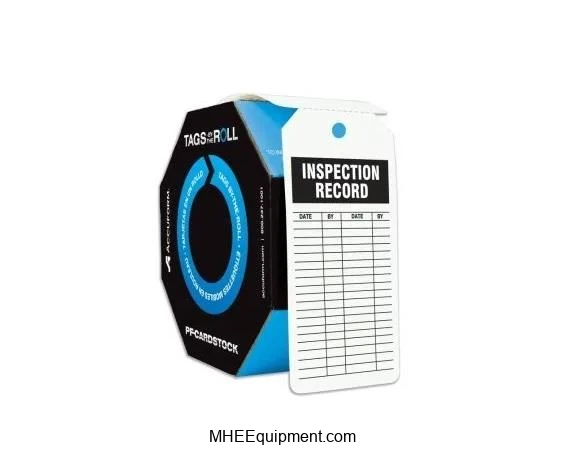 Tags By-The-Roll Inspection & Status Record Tags
