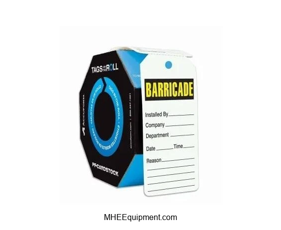 Tags By-The-Roll Barricade Safety Tags