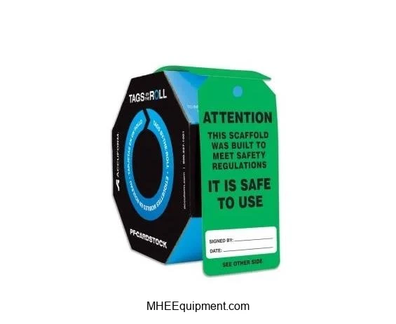 Tags By-The-Roll Scaffold Safety Tags